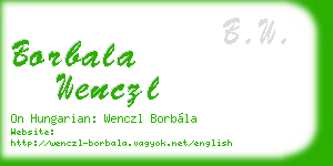 borbala wenczl business card