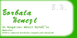 borbala wenczl business card